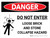 Danger: Do Not Enter Loose Brick Stone Collapse Hazard Landscape with Icon - Wall Sign