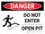 Danger: Do Not Enter Open Pit Landscape with Icon - Wall Sign