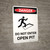 Danger: Do Not Enter Open Pit Portrait with Icon - Wall Sign
