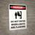 Danger: Do Not Enter when Lights are Flashing Portrait with Icon - Wall Sign