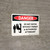 Danger: Do Not Enter Without Permit and Authorized Attandant Landscape with Icon - Wall Sign