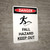 Danger: Fall Hazard Keep Out Portrait with Icon - Wall Sign