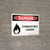 Danger: Flammable Explosive Liquids Landscape with Icon - Wall Sign