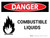 Danger: Flammable Explosive Liquids Landscape with Icon - Wall Sign