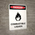 Danger: Flammable Explosive Liquids Portrait with Icon - Wall Sign