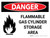 Danger: Flammable Gas Cylinder Storage Area Landscape with Icon - Wall Sign