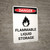 Danger: Flammable Liquid Storage Portrait with Icon - Wall Sign
