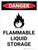 Danger: Flammable Liquid Storage Portrait with Icon - Wall Sign