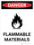 Danger: Flammable Materials Portrait with Icon - Wall Sign