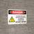 Danger: Flashing Red Light Indicates Hazardous Atmosphere Do Not Enter Landscape with Icons - Wall Sign