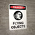 Danger: Flying Objects Portrait with Icon - Wall Sign