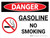Danger: Gasoline No Smoking Landscape with Icons - Wall Sign