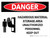 Danger: Hazardous Material Storage Area Keep Out Landscape with Icons - Wall Sign