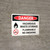 Danger: Hazardous Waste Storage Flammable No Smoking Landscape with Icon - Wall Sign
