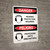 Danger: Hearing Protection Required Bilingual Spanish with Icons - Wall Sign
