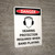 Danger: Hearing Protection Required When Band Playing Portrait with Icon - Wall Sign