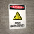 Danger: High Explosives Portrait with Icon - Wall Sign