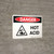 Danger: Hot Acid Landscape with Icon - Wall Sign