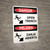 Danger: Open Trench Bilingual Spanish with Icons - Wall Sign