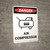 Danger: Air Compressor Portrait with Icon - Wall Sign