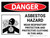 Danger: Asbestos Hazard Wear Respiratory Protection Landscape with Icon - Wall Sign