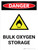 Danger: Bulk Oxygen Storage Portrait With Icon - Wall Sign