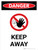 Danger: Keep Away Portrait with Icon - Wall Sign