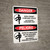 Danger: Spanish Non Permit Confined Space Bilingual Spanish with Icons - Wall Sign