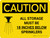 Caution: All Storage Must be 18 Inches Below Sprinklers Landscape With Icon - Wall Sign