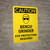Caution: Bench Grinder Eye Protection Required Portrait With Icon - Wall Sign