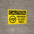 Caution: Broken Glass Only Landscape With Icon - Wall Sign