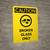 Caution: Broken Glass Only Portrait With Icon - Wall Sign