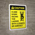 Caution: Climb Down Facing The Ladder Portrait With Icon - Wall Sign