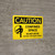 Caution: Confined Space Do Not Enter Without Obtaining Permit Landscape With Icon - Wall Sign