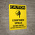 Caution: Confined Space Do Not Enter Without Obtaining Permit Portrait With Icon - Wall Sign
