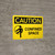 Caution: Confined Space Landscape With Icon - Wall Sign