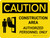 Caution: Construction Area Authorized Personnel Only Landscape With Icon - Wall Sign