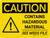 Caution: Contains Hazardous Material See MSDS Landscape With Icon - Wall Sign