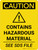 Caution: Contains Hazardous Material See SDS Portrait With Icon - Wall Sign