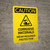 Caution: Corrosive Materials Wear Protection Portrait With Icon - Wall Sign