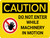 Caution: Do Not Enter While Machinery In Motion Landscape With Icon - Wall Sign