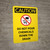 Caution: Do Not Pour Chemicals Down Drain Portrait With Icon - Wall Sign