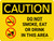Caution: Do Not Smoke Eat Drink In This area Landscape With Icons - Wall Sign