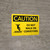 Caution: Do Not Walk On Conveyors Landscape With Icon - Wall Sign