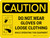 Caution: Do Not Wear Gloves Or Loose Clothing While Operating This Equipment Landscape With Icons - Wall Sign