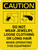 Caution: Do Not Wear Jewelry, Loose Clothing, or Long Hair When Operating Equipment Portrait With Icons - Wall Sign