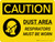 Caution: Dust Area Respirators Must be Worn Landscape With Icon - Wall Sign