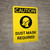 Caution: Dust Mask Required Portrait With Icon - Wall Sign