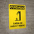 Caution: Falling Ice Snow Spanish Portrait With Icon - Wall Sign