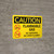 Caution: Flammable Gas No Smoking Open Flames Landscape With Icons - Wall Sign